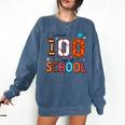 I Survived 100 Days Baseball Football Basketball School Kids Comfort Colors Sweatshirt Blue Jean I Survived 100 Days Baseball Football Basketball School Kids Comfort Colors Sweatshirt Blue Jean