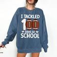 I Tackled 100 Days Of School Baseball Player Kids Teacher Comfort Colors Sweatshirt Blue Jean I Tackled 100 Days Of School Baseball Player Kids Teacher Comfort Colors Sweatshirt Blue Jean