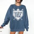 I Teach My Kids To Hit & Steal Baseball Player Coach Dad Tee Comfort Colors Sweatshirt Blue Jean I Teach My Kids To Hit & Steal Baseball Player Coach Dad Tee Comfort Colors Sweatshirt Blue Jean