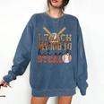 I Teach My Kids To Hit And Steal Baseball Moms Quote Comfort Colors Sweatshirt Blue Jean
