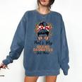 That's My Granddaughter Out There Baseball Mom Mother's Day Comfort Colors Sweatshirt Blue Jean