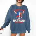 That's My Nephew Out There Baseball Cream Drip Crossed Bat Comfort Colors Sweatshirt Blue Jean That's My Nephew Out There Baseball Cream Drip Crossed Bat Comfort Colors Sweatshirt Blue Jean