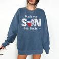 Thats My Son Out There For a Dominican Baseball Mom Comfort Colors Sweatshirt Blue Jean Thats My Son Out There For a Dominican Baseball Mom Comfort Colors Sweatshirt Blue Jean