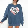 That's My Son Out There Baseball Mom Heart Mom Life Comfort Colors Sweatshirt Blue Jean