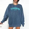 Upside Down Baseball Life Game Day Boys Girls Youth Comfort Colors Sweatshirt Blue Jean