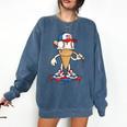 USA Patriotic Baseball Ice Cream Cone Freedom Comfort Colors Sweatshirt Blue Jean USA Patriotic Baseball Ice Cream Cone Freedom Comfort Colors Sweatshirt Blue Jean