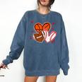 Valentines Baseball Basketball Football Heart Boy Men Comfort Colors Sweatshirt Blue Jean Valentines Baseball Basketball Football Heart Boy Men Comfort Colors Sweatshirt Blue Jean