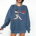 Valentines Baseball Batter Heart Player Silhouette Premium Tri-Blend Comfort Colors Sweatshirt Blue Jean Valentines Baseball Batter Heart Player Silhouette Premium Tri-Blend Comfort Colors Sweatshirt Blue Jean
