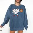 Valentines Day Baseball Ball Heart Dab Boys Kids Men Comfort Colors Sweatshirt Blue Jean Valentines Day Baseball Ball Heart Dab Boys Kids Men Comfort Colors Sweatshirt Blue Jean