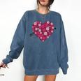 Valentine's Day Baseball Heart Softball Player Sports Lover Comfort Colors Sweatshirt Blue Jean Valentine's Day Baseball Heart Softball Player Sports Lover Comfort Colors Sweatshirt Blue Jean