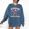 Valentines Day Baseball Stealing Hearts Bases Boys Kids Men Comfort Colors Sweatshirt Blue Jean Valentines Day Baseball Stealing Hearts Bases Boys Kids Men Comfort Colors Sweatshirt Blue Jean