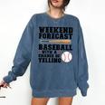 Weekend Forecast Baseball Baseball Mom Comfort Colors Sweatshirt Blue Jean Weekend Forecast Baseball Baseball Mom Comfort Colors Sweatshirt Blue Jean