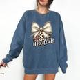 Wildcats Baseball Leopard Print Coquette Bow Mascot Game Day Comfort Colors Sweatshirt Blue Jean Wildcats Baseball Leopard Print Coquette Bow Mascot Game Day Comfort Colors Sweatshirt Blue Jean