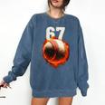Women's 67 Baseball Boys Birthday Teens Six Seven Brainrot Comfort Colors Sweatshirt Blue Jean Women's 67 Baseball Boys Birthday Teens Six Seven Brainrot Comfort Colors Sweatshirt Blue Jean