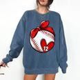 Womens Custom Baseball Mom Number 12 Heart For Mom Mommy Comfort Colors Sweatshirt Blue Jean Womens Custom Baseball Mom Number 12 Heart For Mom Mommy Comfort Colors Sweatshirt Blue Jean