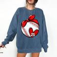 Womens Custom Baseball Mom Number 25 Heart For Mom Mommy Premium Comfort Colors Sweatshirt Blue Jean Womens Custom Baseball Mom Number 25 Heart For Mom Mommy Premium Comfort Colors Sweatshirt Blue Jean