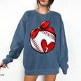 Womens Custom Baseball Mom Number 7 Heart For Mom Mommy Comfort Colors Sweatshirt Blue Jean Womens Custom Baseball Mom Number 7 Heart For Mom Mommy Comfort Colors Sweatshirt Blue Jean