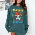 100 Days Of School Baseball Bat 100th Day Of School Boys Comfort Colors Sweatshirt Chalky Mint