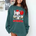 100 Days Of School Baseball Boys Kids Students Comfort Colors Sweatshirt Chalky Mint