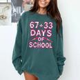 100 Days Of School Baseball Boys Six Seven Drip 100th Day Comfort Colors Sweatshirt Chalky Mint