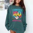 100 Days Of School Baseball Drip 100 Days Boy Girl Kids Comfort Colors Sweatshirt Chalky Mint 100 Days Of School Baseball Drip 100 Days Boy Girl Kids Comfort Colors Sweatshirt Chalky Mint