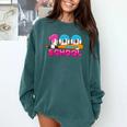 100 Days Of School Baseball Ice Cream Drip For Teacher Kid Comfort Colors Sweatshirt Chalky Mint
