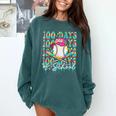 100 Days Of School Drip Baseball 100th Day Baseball School Comfort Colors Sweatshirt Chalky Mint