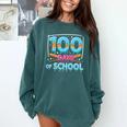 100 Days Of School Drip Ice Cream Baseball For Teacher Kids Premium Tri-Blend Comfort Colors Sweatshirt Chalky Mint