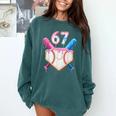 6 7 Baseball Dripping Six Seven Gen Alpha Slang Comfort Colors Sweatshirt Chalky Mint
