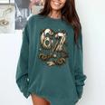 67 Baseball Six Seven Baseball 6 7 Kids Boys Girls Comfort Colors Sweatshirt Chalky Mint