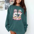 67 Meme Kawaii Cats Baseball Ice Cream Drip 6 7 Kids Comfort Colors Sweatshirt Chalky Mint