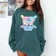 67th Birthday Squad Baseball Ice Cream Drip Birthday Squad Comfort Colors Sweatshirt Chalky Mint