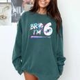 6th Birthday Boy Bro I'm 6 Year Old Baseball Ice Cream Drip Comfort Colors Sweatshirt Chalky Mint 6th Birthday Boy Bro I'm 6 Year Old Baseball Ice Cream Drip Comfort Colors Sweatshirt Chalky Mint