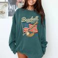 American Flag Baseball Player Bat Fan Catcher Pitcher USA Comfort Colors Sweatshirt Chalky Mint American Flag Baseball Player Bat Fan Catcher Pitcher USA Comfort Colors Sweatshirt Chalky Mint