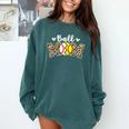 Ball Mom Leopard Baseball Softball Player Mom Comfort Colors Sweatshirt Chalky Mint Ball Mom Leopard Baseball Softball Player Mom Comfort Colors Sweatshirt Chalky Mint