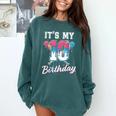 Baseball 10 Year Old Ice Cream Drip 10th Birthday Boys Comfort Colors Sweatshirt Chalky Mint