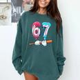 Baseball 67 Ice Cream Drip Six Seven Boys Comfort Colors Sweatshirt Chalky Mint