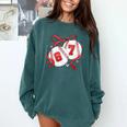 Baseball 67 Six Seven Gen Alpha Meme Valentine's Day Comfort Colors Sweatshirt Chalky Mint