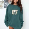 Baseball 67 Six Seven Meme Number Comfort Colors Sweatshirt Chalky Mint