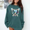 Baseball 7 Year Old Ice Cream Drip 7th Birthday Boy Number 7 Comfort Colors Sweatshirt Chalky Mint Baseball 7 Year Old Ice Cream Drip 7th Birthday Boy Number 7 Comfort Colors Sweatshirt Chalky Mint