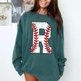 Baseball Alphabet Monogram Initial Letter R Comfort Colors Sweatshirt Chalky Mint Baseball Alphabet Monogram Initial Letter R Comfort Colors Sweatshirt Chalky Mint