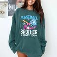 Baseball Or Bows Brother Loves You Gender Reveal Boy Or Girl Comfort Colors Sweatshirt Chalky Mint