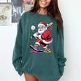 Baseball Christmas Santa Claus Batter Baseball Drip Comfort Colors Sweatshirt Chalky Mint Baseball Christmas Santa Claus Batter Baseball Drip Comfort Colors Sweatshirt Chalky Mint