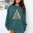 Baseball Christmas Tree Light Xmas Baseball Boys Kids Comfort Colors Sweatshirt Chalky Mint