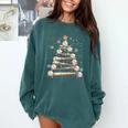 Baseball Christmas Tree Light Xmas Tees Boys Kids Men Comfort Colors Sweatshirt Chalky Mint