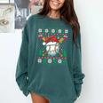 Baseball Christmas Ugly Sweater Santa Sport Men Kids Comfort Colors Sweatshirt Chalky Mint