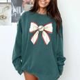 Baseball Coquette Bow Cute Baseball Game Comfort Colors Sweatshirt Chalky Mint Baseball Coquette Bow Cute Baseball Game Comfort Colors Sweatshirt Chalky Mint