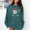 Baseball Dabbing Sports For Boys And Girls Game Day Comfort Colors Sweatshirt Chalky Mint
