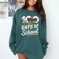 Baseball Dinosaur 100 Days Of School Kids Theme Comfort Colors Sweatshirt Chalky Mint