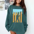 Baseball Drip Dripping Ice Cream Sport Player American Flag Comfort Colors Sweatshirt Chalky Mint